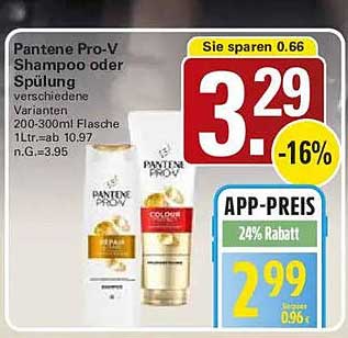 Pantene Pro-V Shampoo oder Spülung
