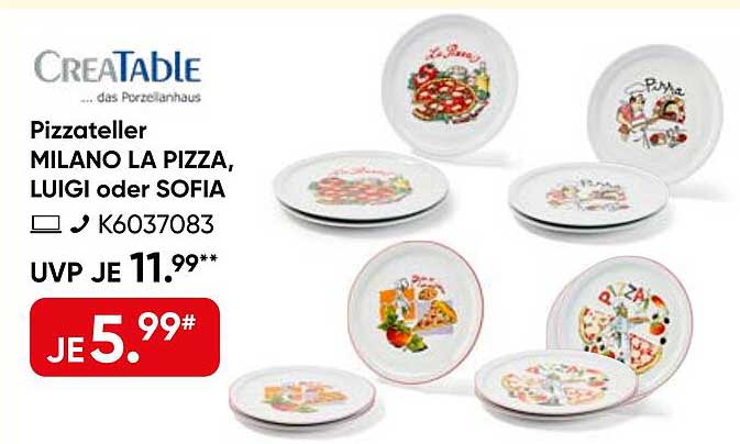 Pizzateller MILANO LA PIZZA, LUIGI oder SOFIA
