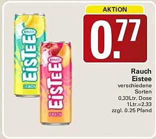 Rauch Eistee verschiedene Sorten 0,33Ltr. Dose 1Ltr.=2,33 zzgl. 0,25 Pfand