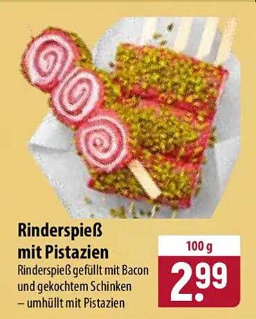Rinderspieß mit Pistazien