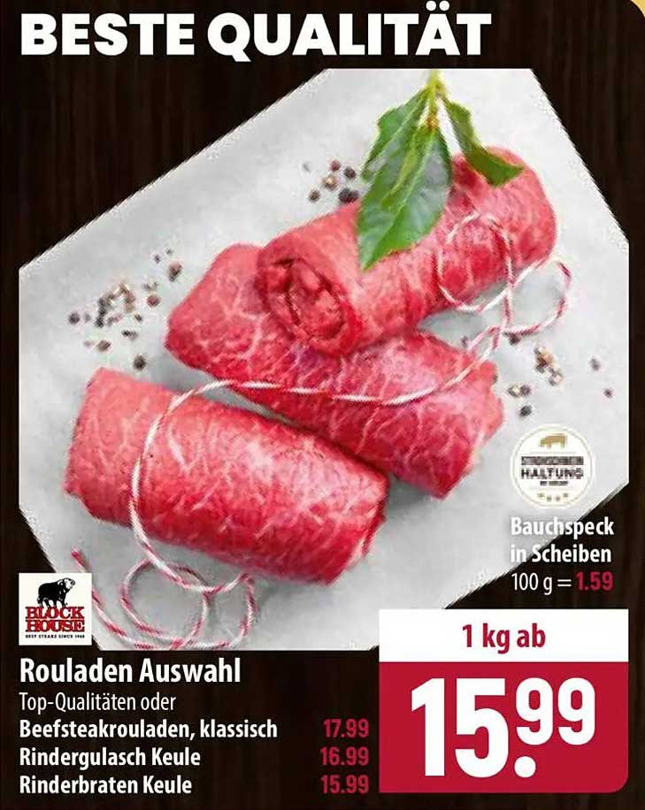 Rouladen Auswahl