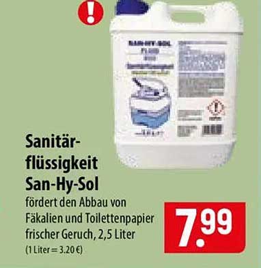 Sanitär-flüssigkeit San-Hy-Sol