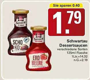 Schwartau Dessertsaucen verschiedene Sorten 125ml Flasche