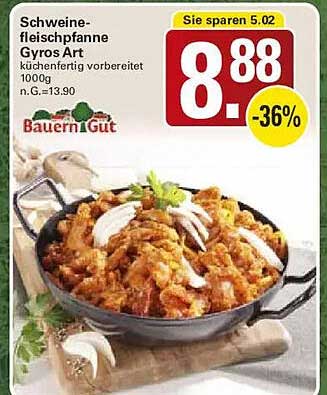 Schweinefleischpfanne Gyros Art