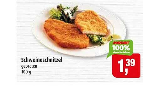 Schweineschnitzel gebraten 100 g
