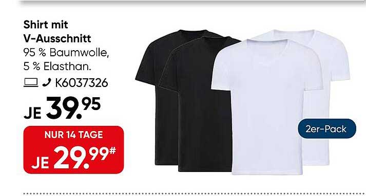 Shirt mit V-Ausschnitt