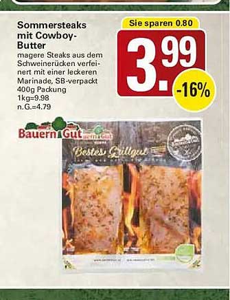 Sommersteaks mit Cowboy-Butter