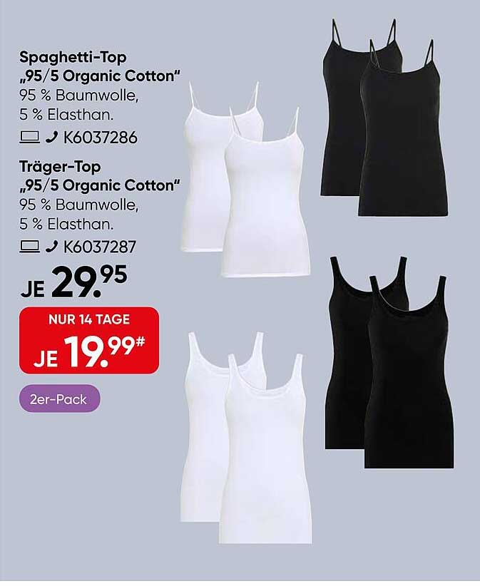 Spaghetti-Top „95/5 Organic Cotton“ / Träger-Top „95/5 Organic Cotton“