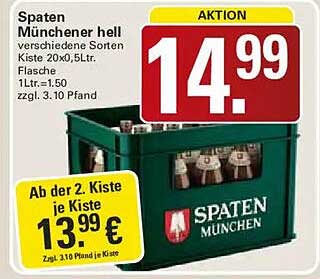 Spaten Münchner hell verschiedene Sorten