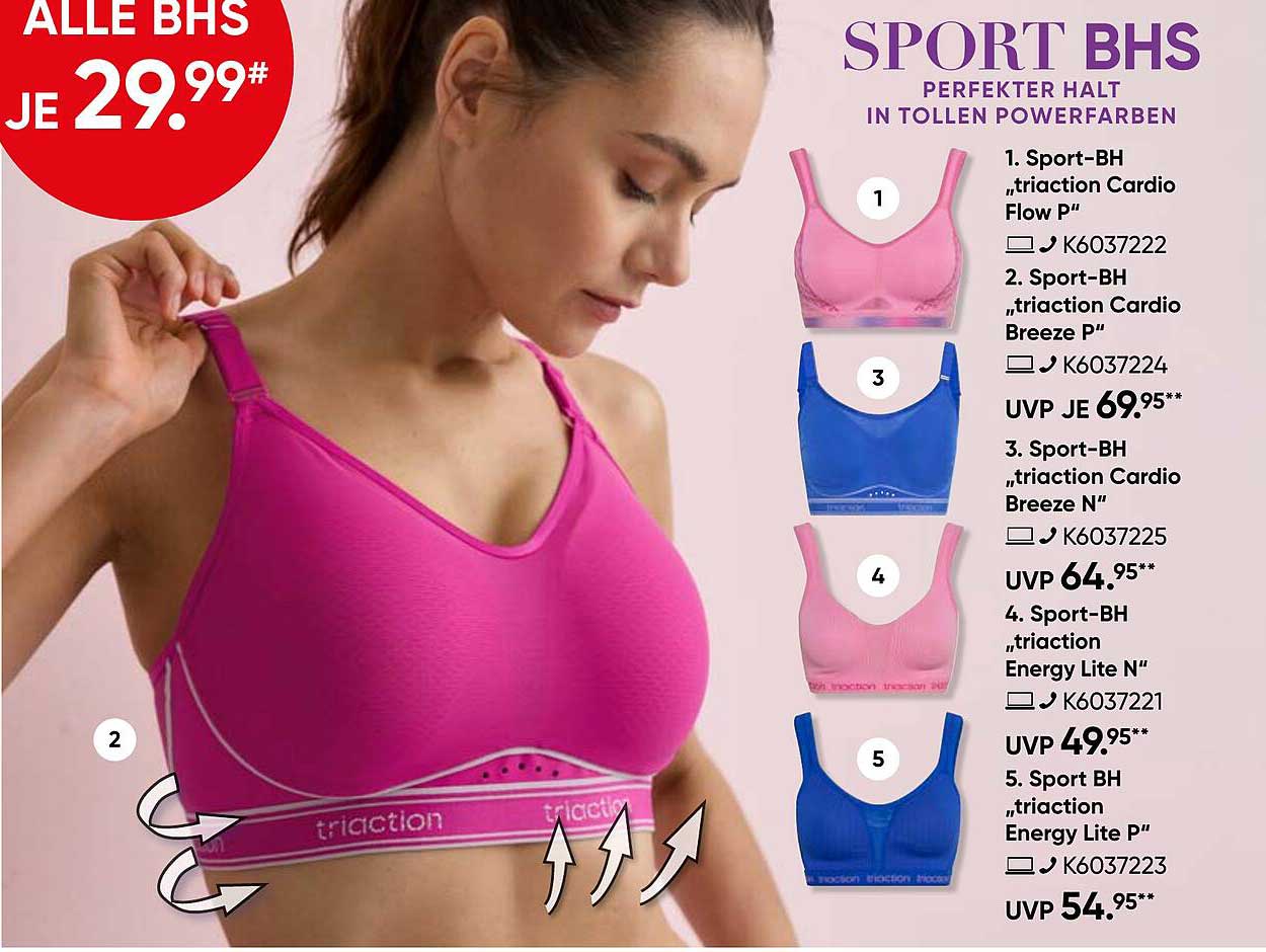SPORT BHS
PERFEKTER HALT
IN TOLLEN POWERFARBEN