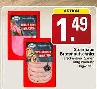 Steinhaus Bratenaufschnitt verschiedene Sorten 100g Packung