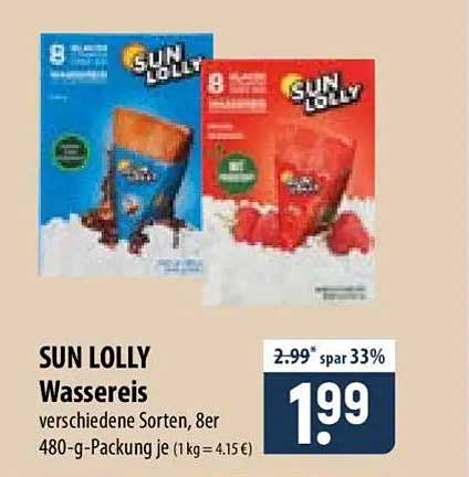 SUN LOLLY Wassereis