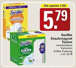 Swiffer Staubmagnet Tücher verschiedene Varianten 9/36er Packung