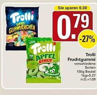 Trolli Fruchtgummi verschiedene Sorten 150g Beutel