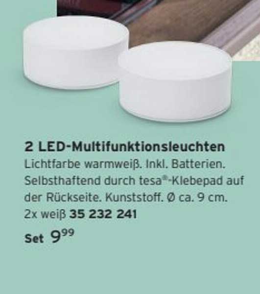 2 LED-Multifunktionsleuchten