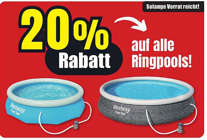 20% Rabatt auf alle Ringpools!