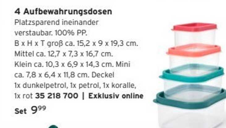 4 Aufbewahrungsdosen