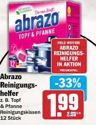 Abrazo Reinigungshelfer z. B. Topf & Pfanne Reinigungskissen 12 Stück