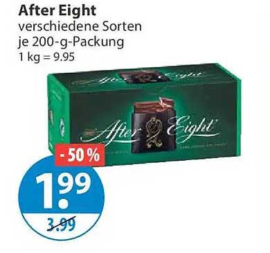 After Eight verschiedene Sorten je 200-g-Packung