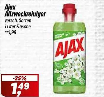 Ajax Allzweckreiniger versch. Sorten 1 Liter Flasche