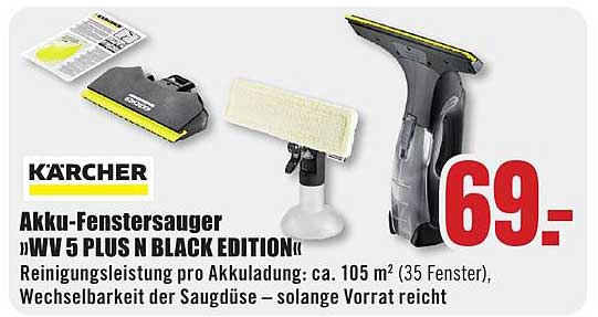 Akku-Fenstersauger „WV 5 PLUS N BLACK EDITION“