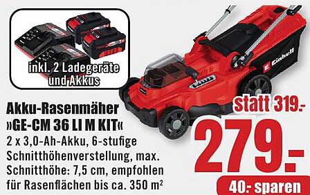 Akku-Rasenmäher GE-CM 36 Li MK II