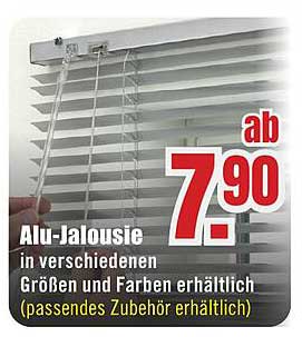 Alu-Jalousie in verschiedenen Größen und Farben erhältlich (passendes Zubehör erhältlich)