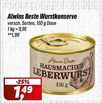 Alwins Beste Wurstkonserve
