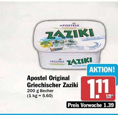 Apostel Original Griechischer Zaziki 200 g Becher (1 kg = 5.60)