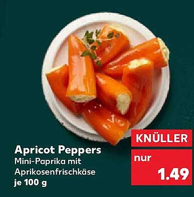 Apricot Peppers Mini-Paprika mit Aprikosenfrischkäse je 100 g