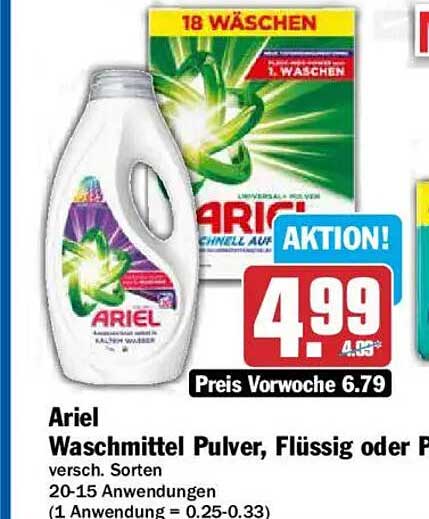 Ariel Waschmittel Pulver, Flüssig oder Pods