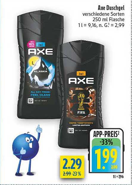 Axe Duschgel verschiedene Sorten 250 ml Flasche