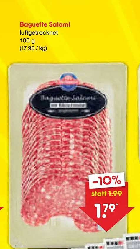 Baguette Salami luftgetrocknet 100 g (17.90 / kg)