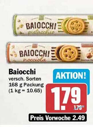 Baiocchi versch. Sorten 168 g Packung (1 kg = 10.65)