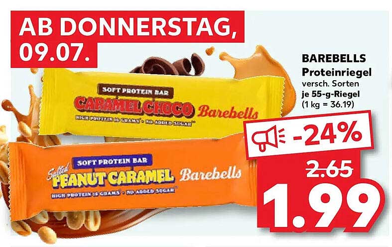 BAREBELLS Proteinriegel versch. Sorten je 55-g-Riegel
