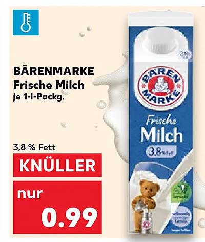 BÄRENMARKE Frische Milch je 1-l-Packg.
