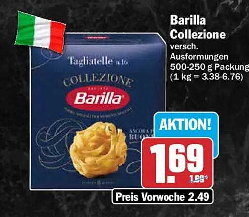 Barilla Collezione versch. Ausformungen 500-250 g Packung (1 kg = 3.38-6.76)