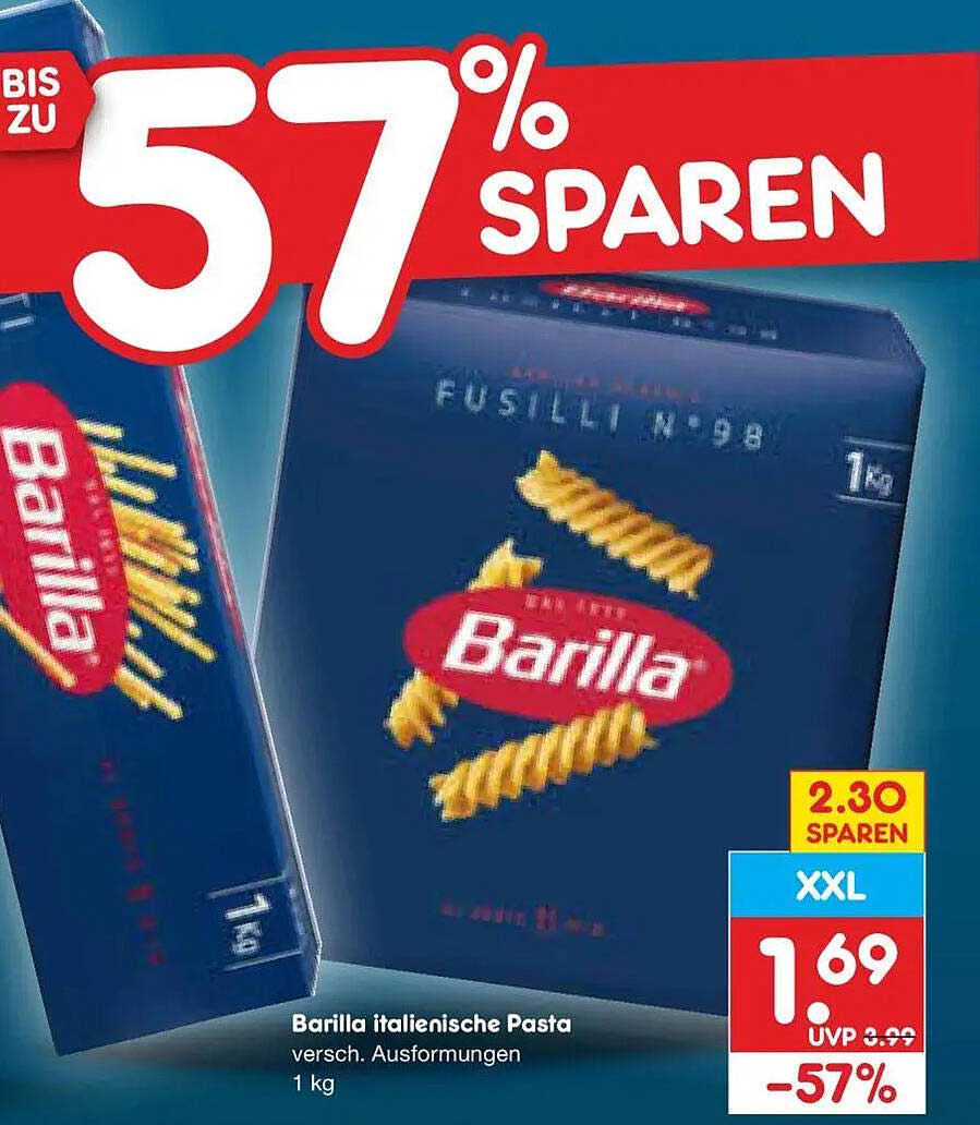 Barilla italienische Pasta versch. Ausformungen 1 kg