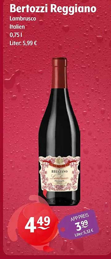 Bertozzi Reggiano Lambrusco Italien 0,75 l