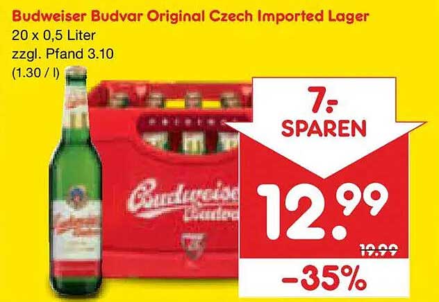 Budweiser Budvar Original Czech Imported Lager