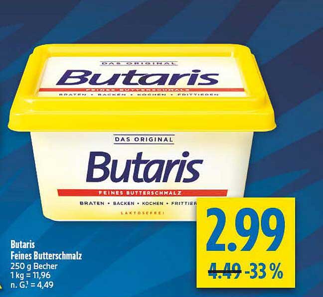 Butaris Feines Butterschmalz 250 g Becher