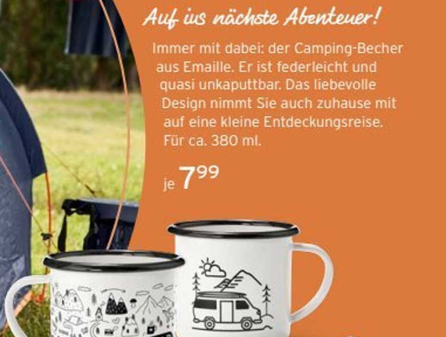 Camping-Becher aus Emaille