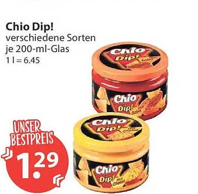 Chio Dip! verschiedene Sorten je 200-ml-Glas