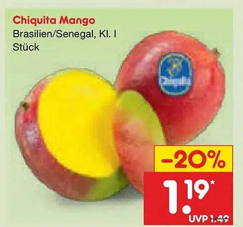 Chiquita Mango Brasilien/Senegal, Kl. I Stück