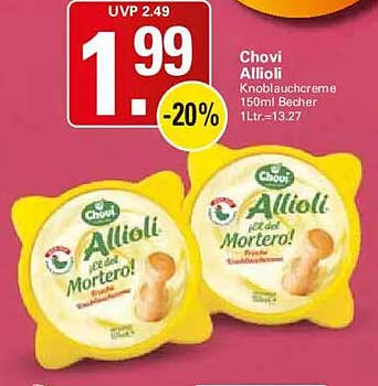 Chovi Allioli Knoblauchcreme 150ml Becher