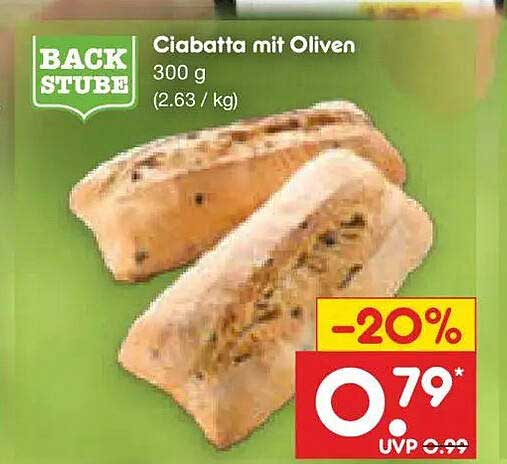 Ciabatta mit Oliven