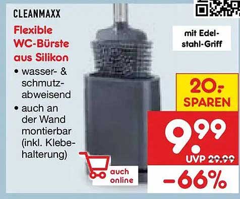 CLEANMAXX Flexible WC-Bürste aus Silikon