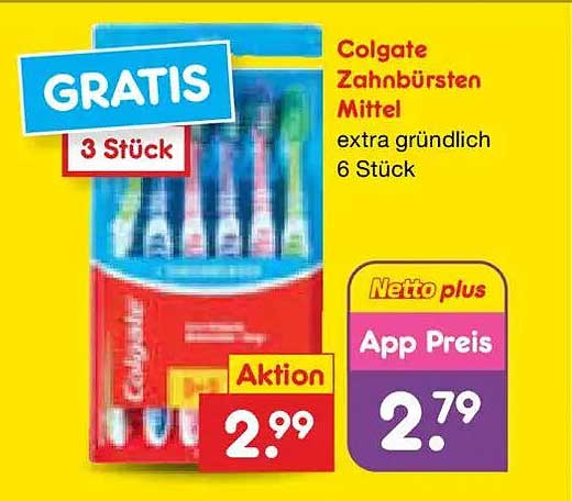 Colgate Zahnbürsten Mittel extra gründlich 6 Stück