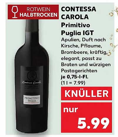CONTESSA CAROLA Primitivo Puglia IGT