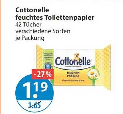 Cottonelle feuchtes Toilettenpapier 42 Tücher verschiedene Sorten je Packung